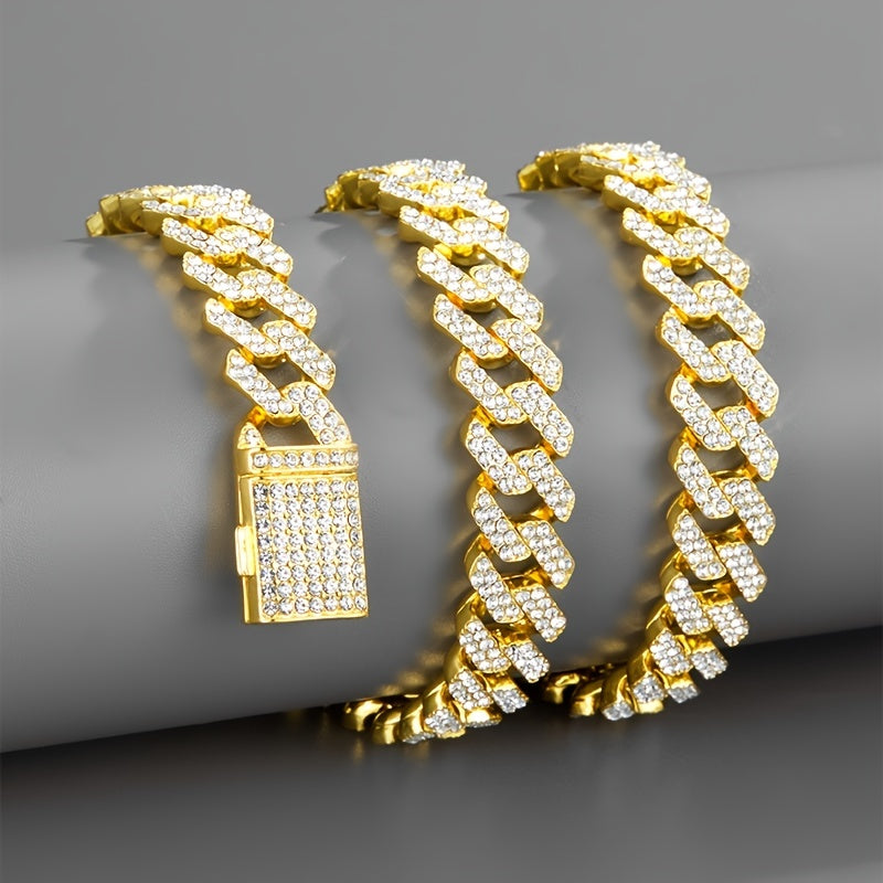 Cuban Link Type Golden or Silvery Colored Chain
