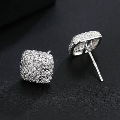 Vintage Zircon Iced Earrings