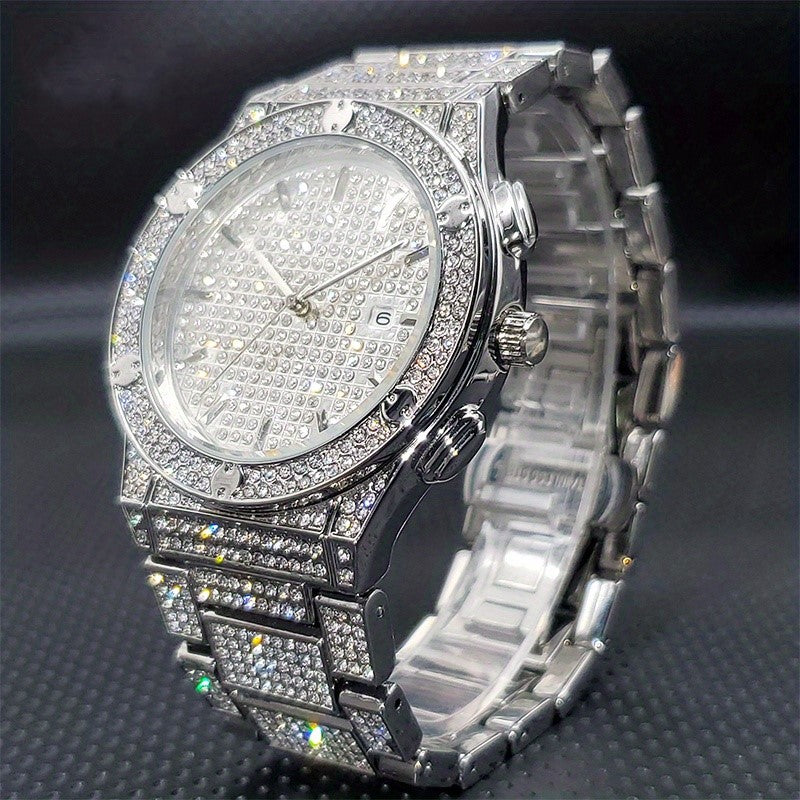 AP Type Fully Iced Out Silver, Gold or Mixed Watch