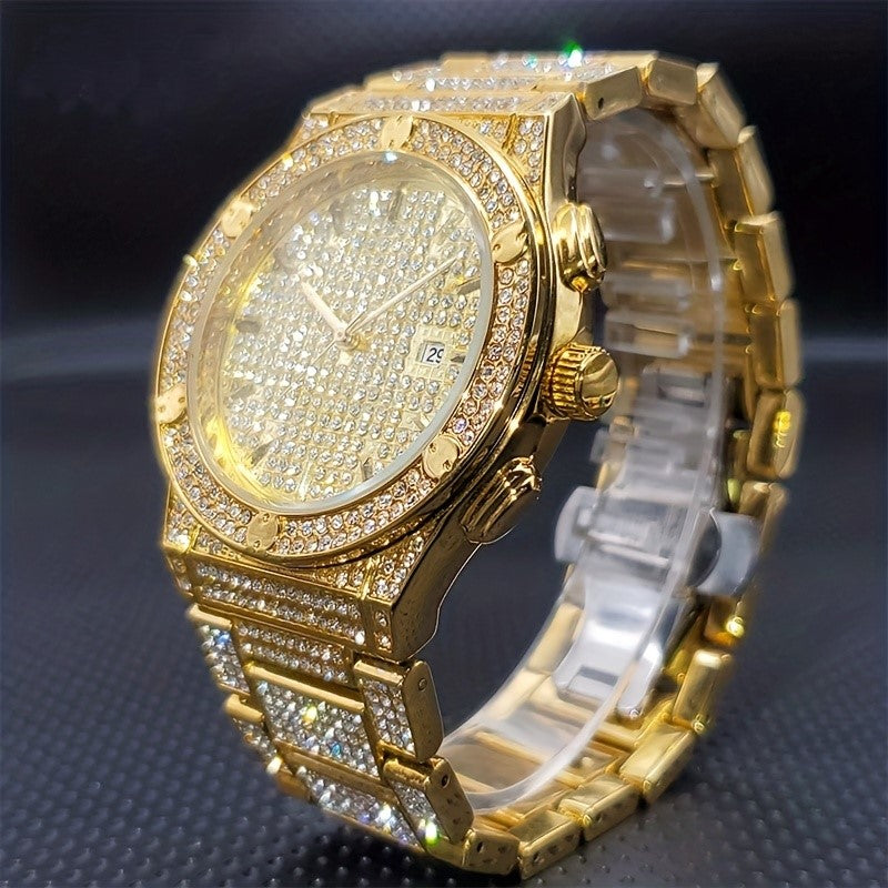 AP Type Fully Iced Out Silver, Gold or Mixed Watch