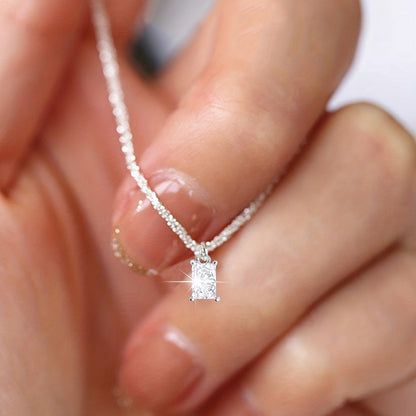 Square or Cross Zircon Pendant Necklace