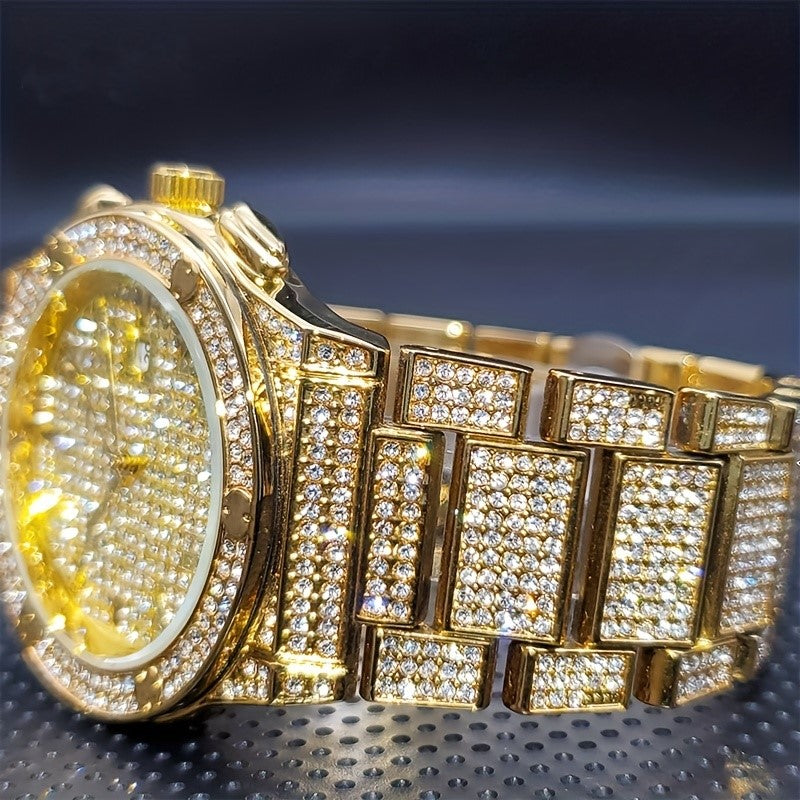 AP Type Fully Iced Out Silver, Gold or Mixed Watch