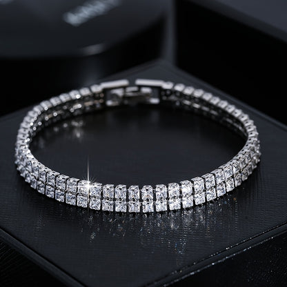 Two Rowed Zircon Bracelet