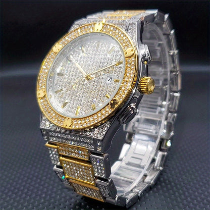 AP Type Fully Iced Out Silver, Gold or Mixed Watch