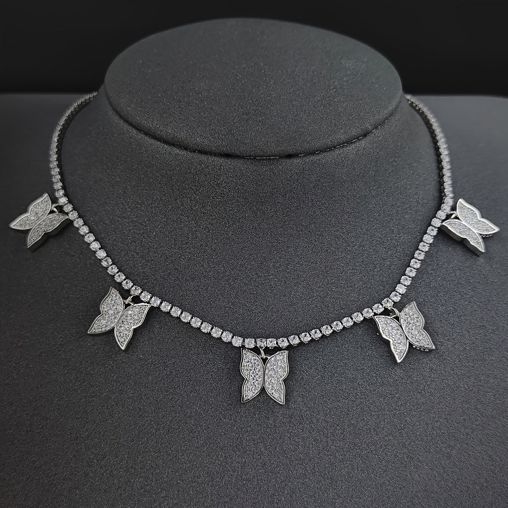 Butterfly Zircon Necklace