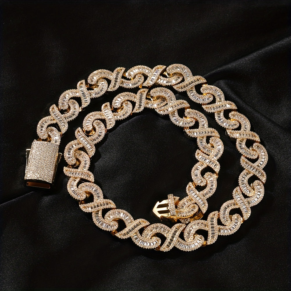 Ladder Square Zircon Infinity Chain