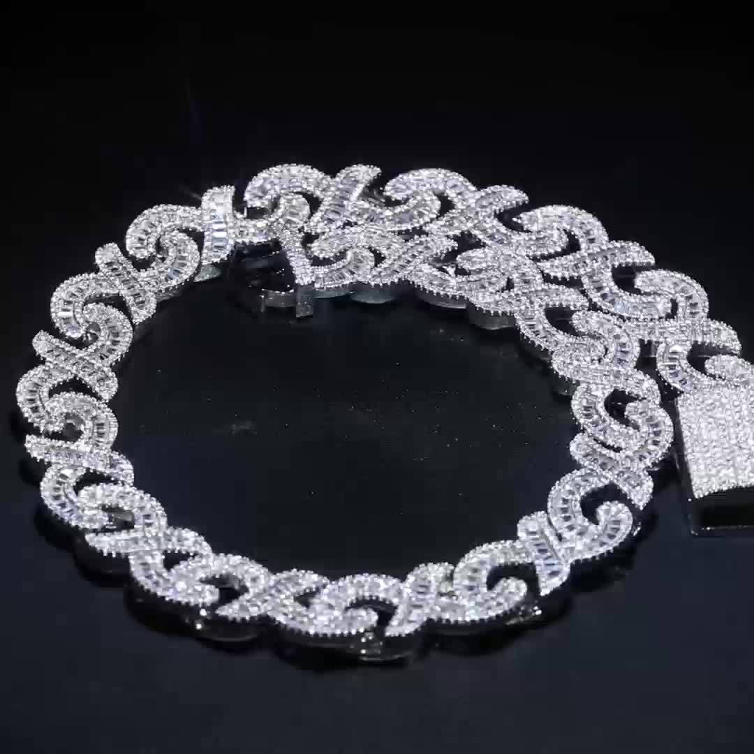 Ladder Square Zircon Infinity Chain