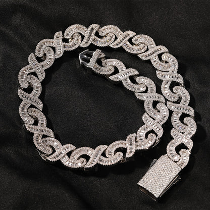 Ladder Square Zircon Infinity Chain