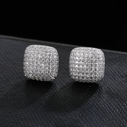 Vintage Zircon Iced Earrings