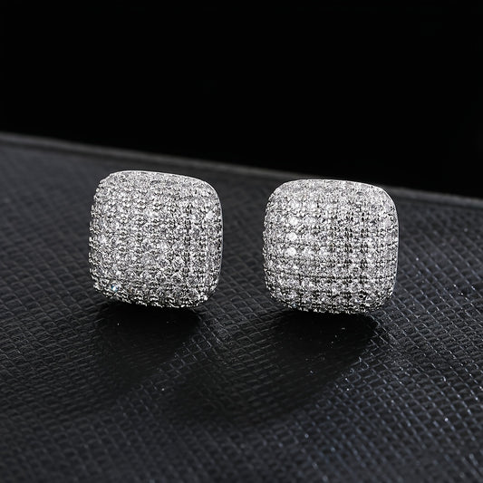 Vintage Zircon Iced Earrings