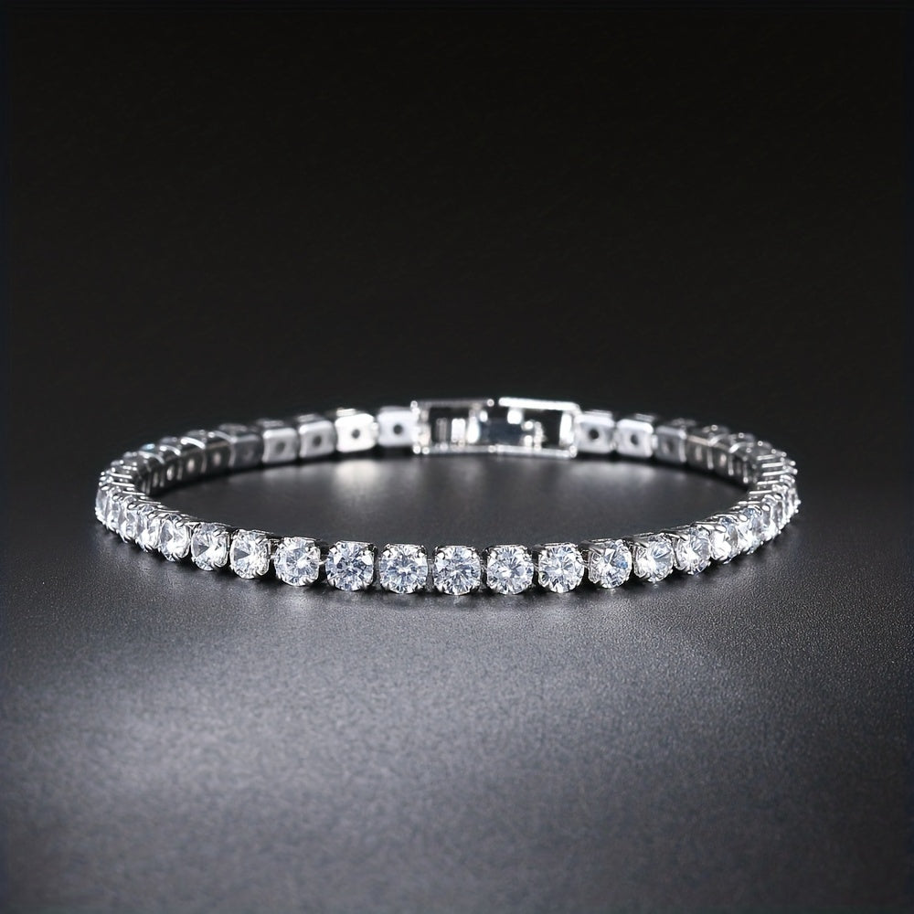 Silvery or Golden Zircon Bracelet